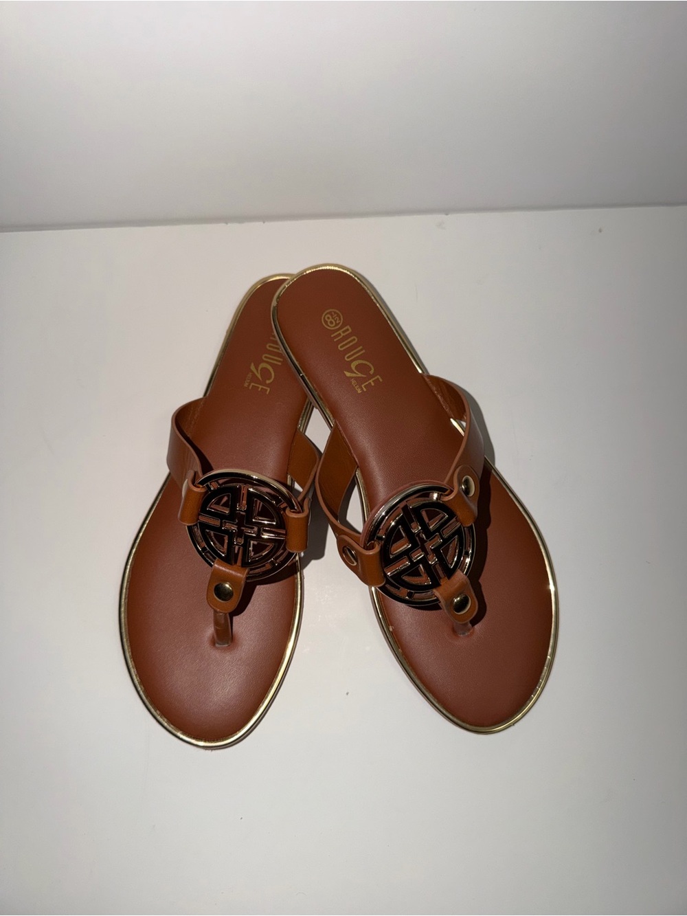 Tan & Gold Sandals